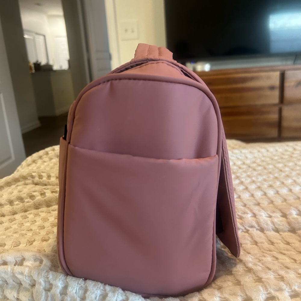 Calpak Luka Hanging Toiletry Bag in Peony Pink - Picture 5 of 5